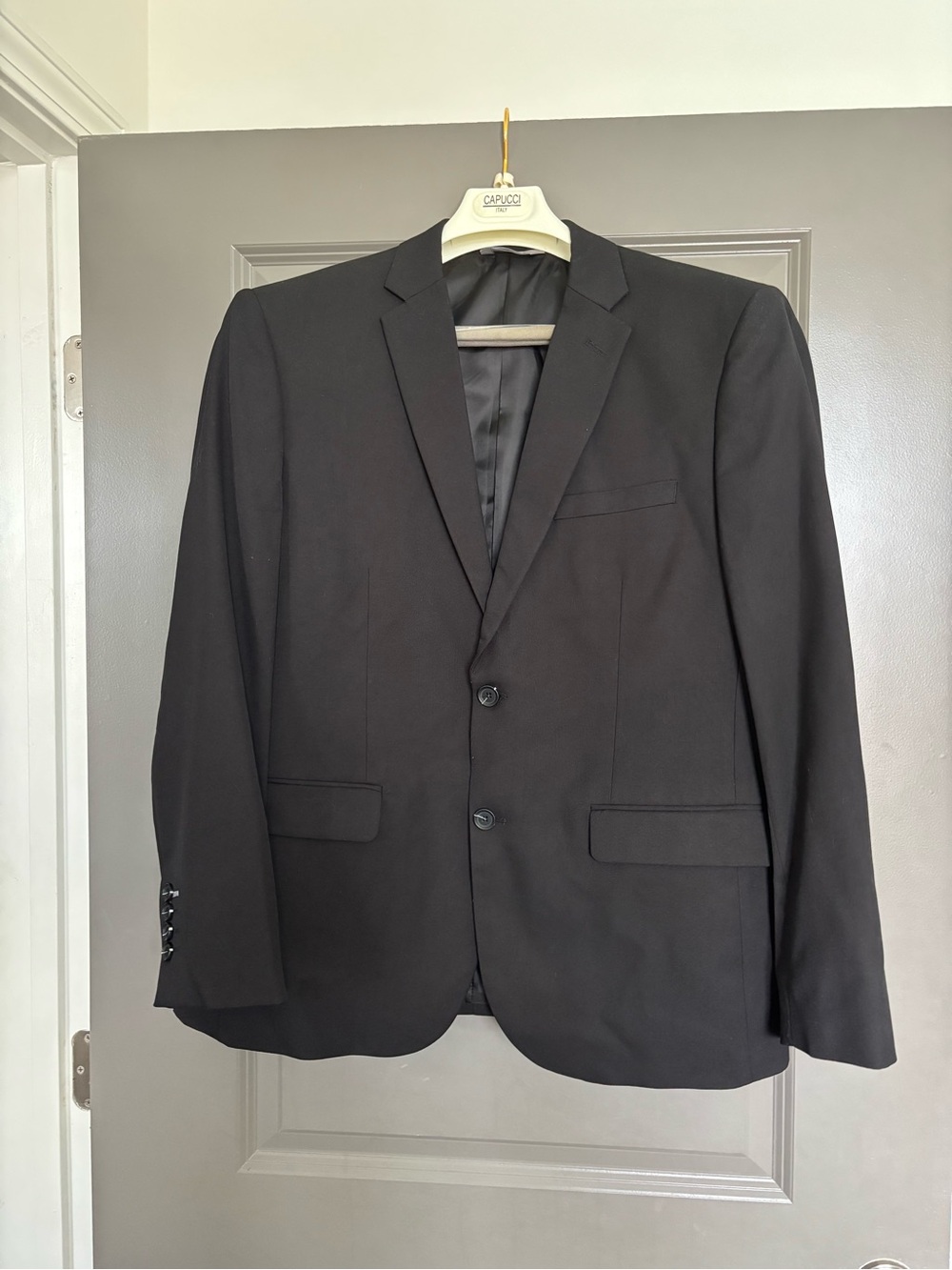 Capucci Italy Men's Black Two-Piece Suit - Tailored Blazer & Trousers size 42S - Picture 2 of 13